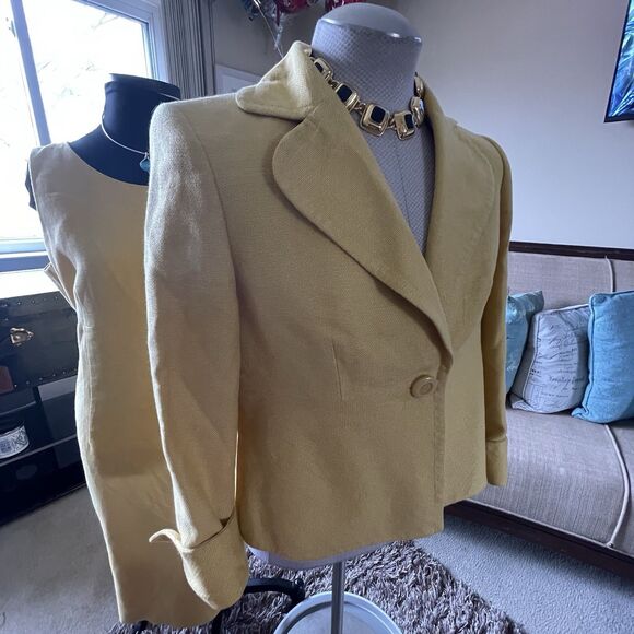 KASPER Separates Blazer Jacket Dress Suit Size 12 Linen Blend 2 Pc Set Career - Picture 5 of 13